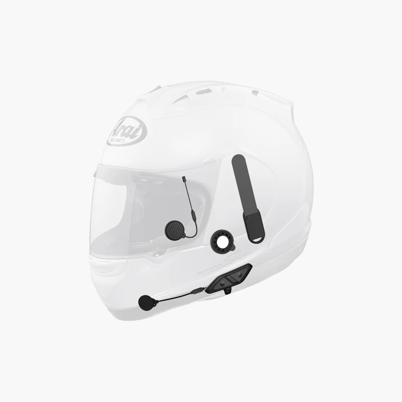 10U Motorcycle Bluetooth Communication System with Handlebar Remote for Arai Full-face Helmets