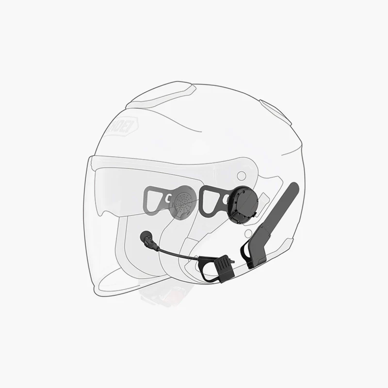 10U Motorcycle Bluetooth Communication System with Handlebar Remote for Shoei J-Cruise - Image 2