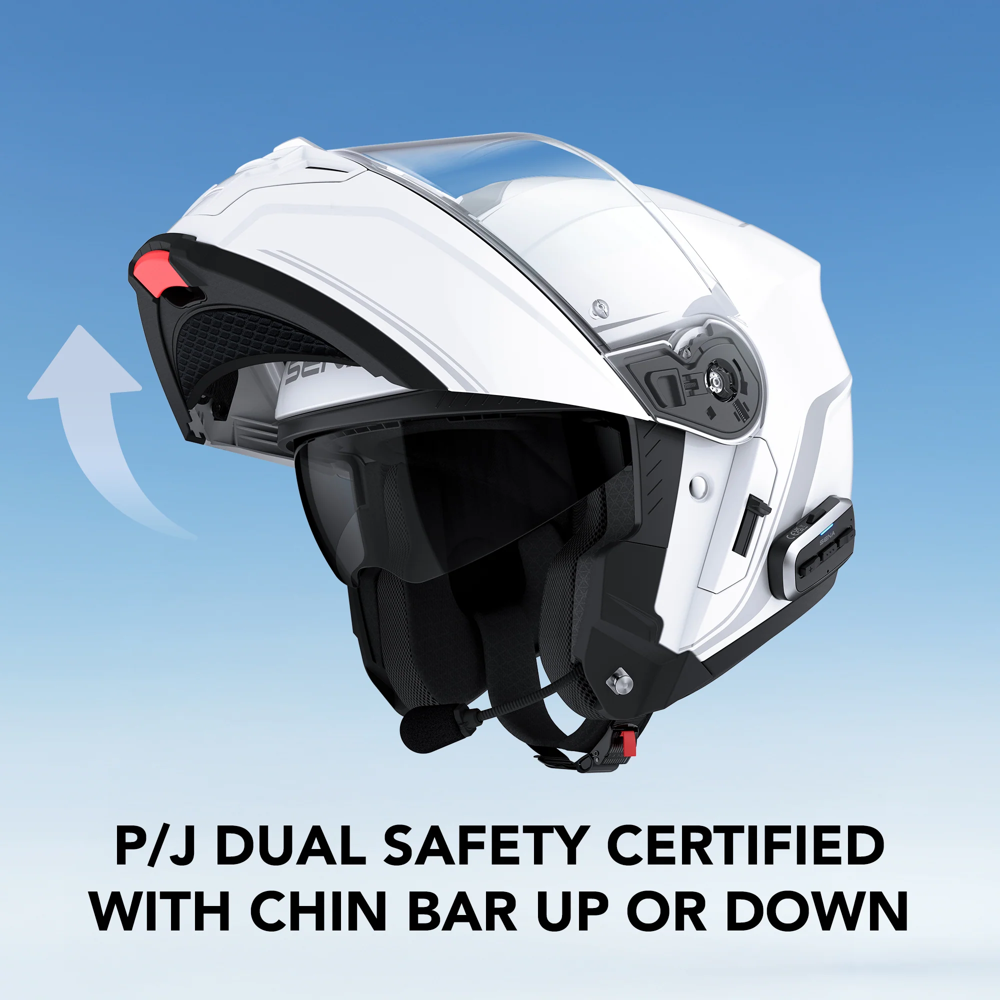 OUTRUSH 2 Modular Smart Motorcycle Helmet with Mesh Intercom Communication, ECE 22.06 - Image 6